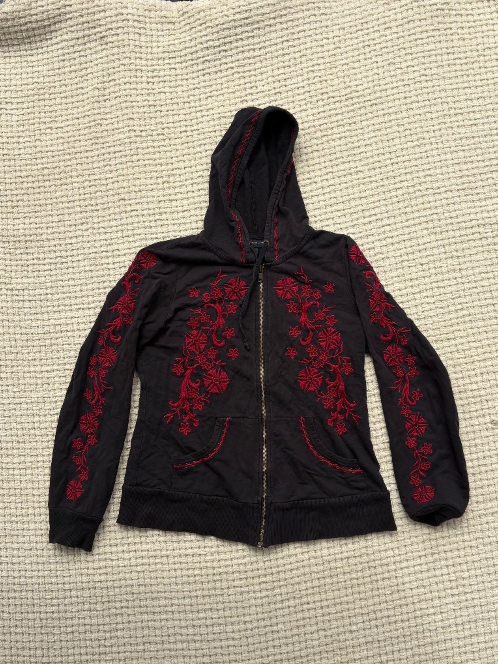 Vintage Y2K INC Petite Emo Scene Western Zip Up Hoodie (M)
